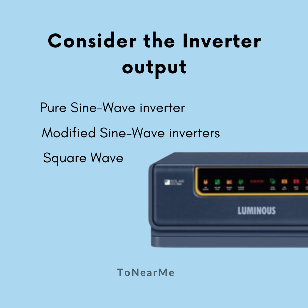 Consider the Inverter output